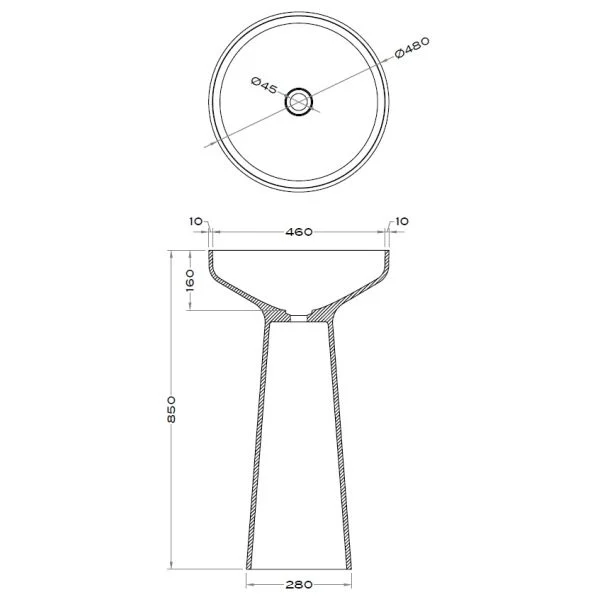 Orology Freestanding Wash Basin - Image 2