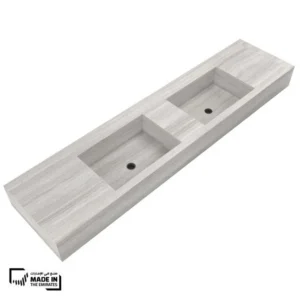 Courchevel Wall Mounted Double Bowl Wash Basin