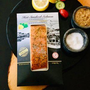 FROZEN HOT SMOKED ATLANTIC SALMON PORTION (LEMON OREGANO)